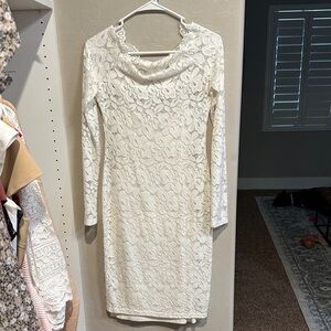 Elegant White Lace Dress